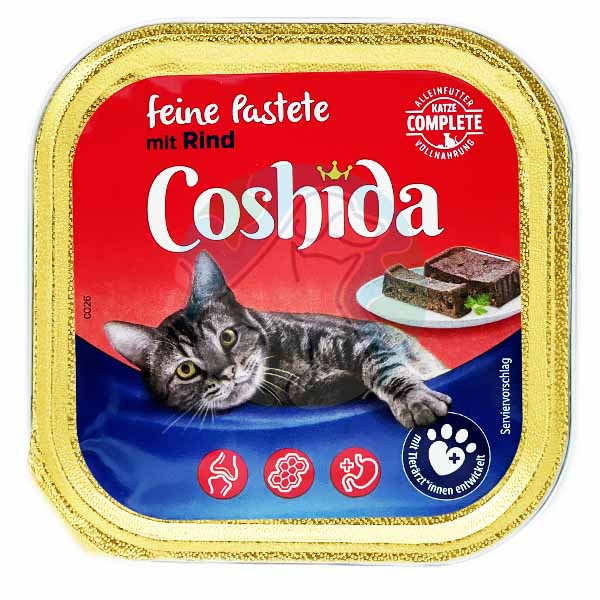 ووم گربه بالغ گوشت گاو 100گرمی Coshida